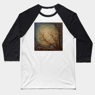 Moonlit Tree Branches Baseball T-Shirt